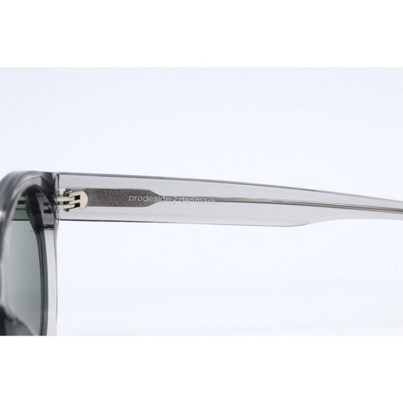 New Prodesign Denmark Cut 3 S 6525 Round Clear Sunglasses Green Lenses 48mm